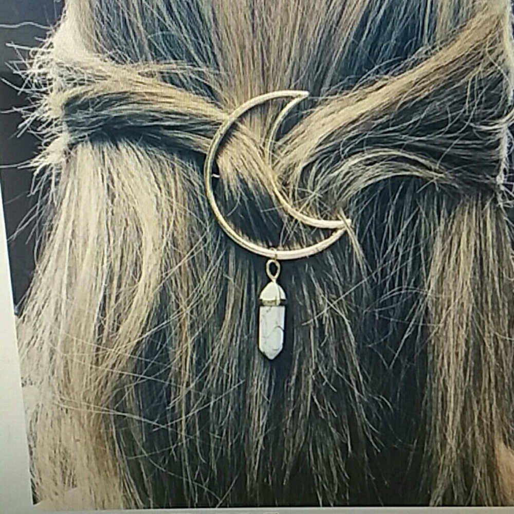 White Hair clip